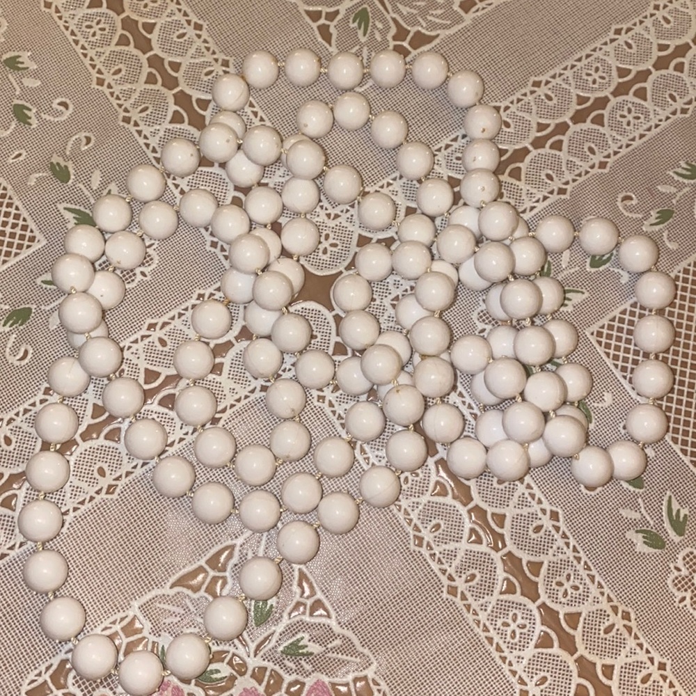 White beads necklace